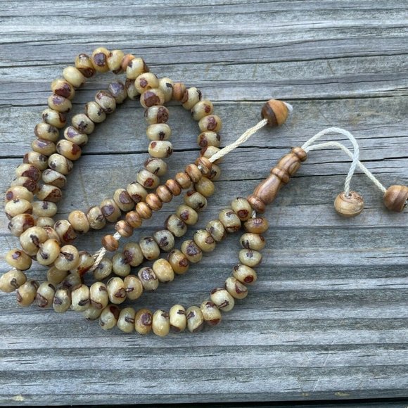 Other - Prayer Beads Misbah Real Date Pit Religious Muslim Beads W/ Lock